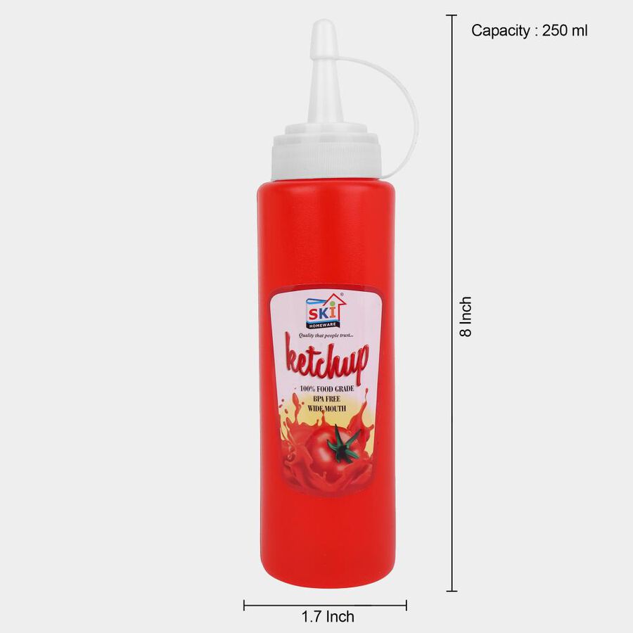 Plastic Sauce Bottle With Lid - Set of 2, , large image number null