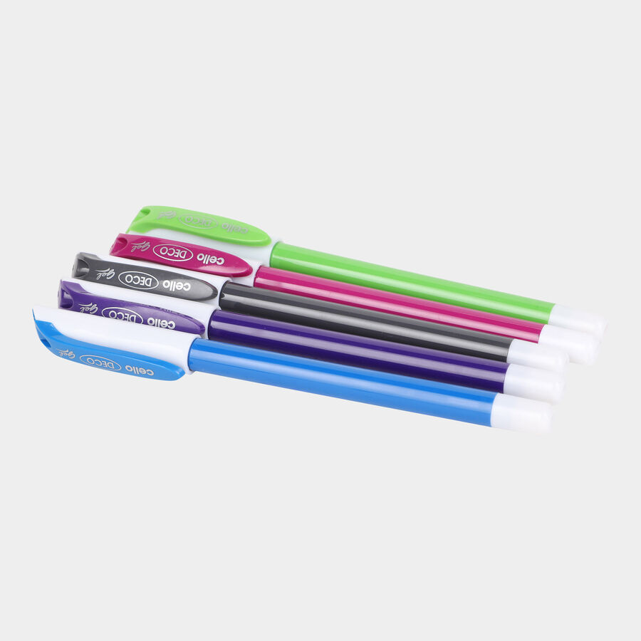 5 Pcs. Plastic Educational Pen - Colour/Design May Vary, , large image number null