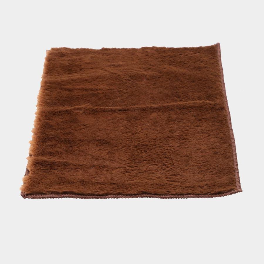 Anti-Skid Brown Polyester Bath Mat, , large