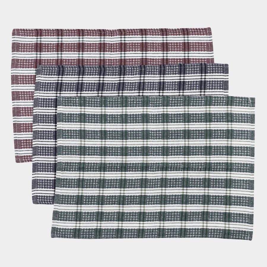 Grey Cotton Kitchen Napkin Set of 3, , large image number null