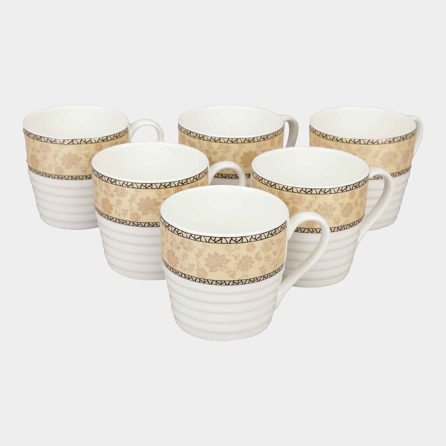 160 ml Bone China Mug, Set of 6, , large image number null