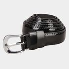 Women's Black Polyurethane Belt, , small