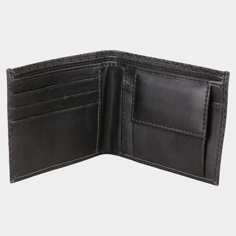 Men's Black Polyurethane Wallet, , large image number null