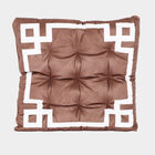 Brown Geometric Printed Cushion, , small