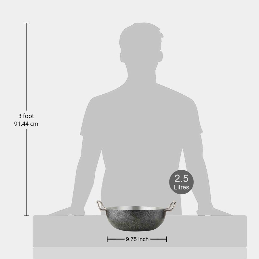 2 L Aluminum Kadhai, Induction Compatible, , large image number null