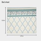 Grey Cotton Double Bedsheet with Pillow Cover, , small