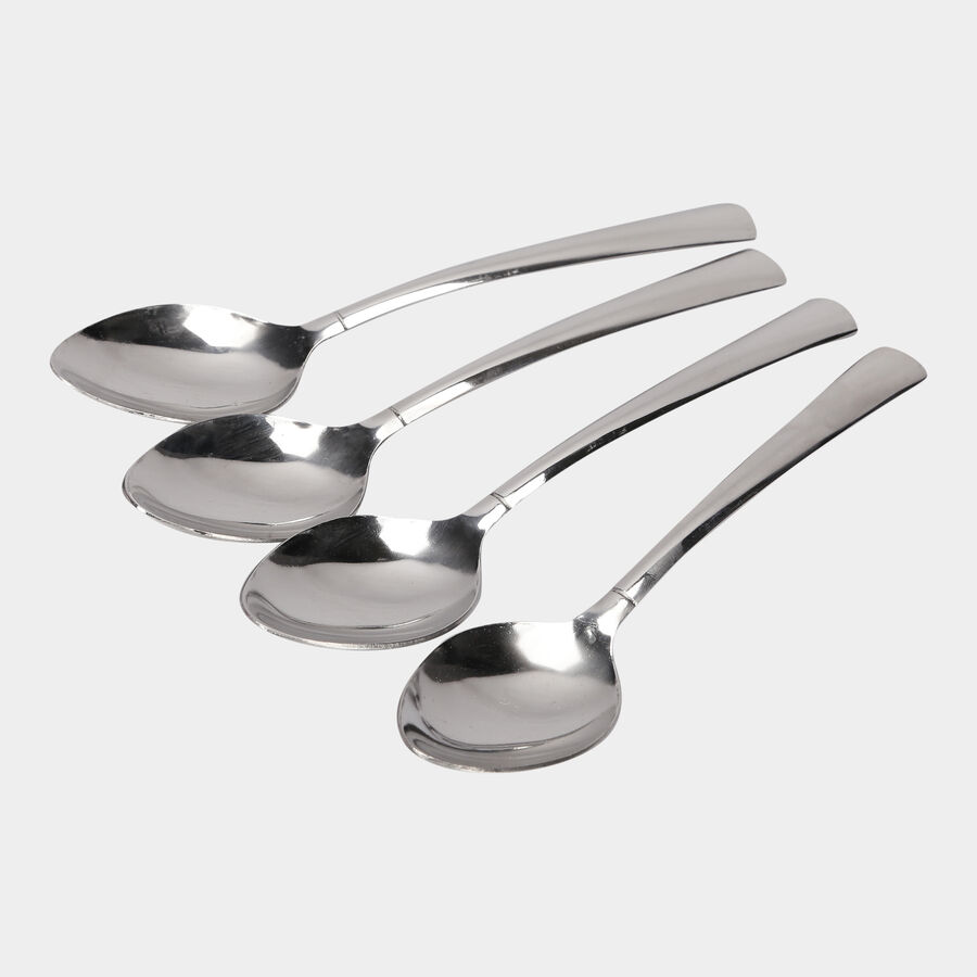 Stainless Steel Dessert Spoon - 4 Pcs., , large image number null