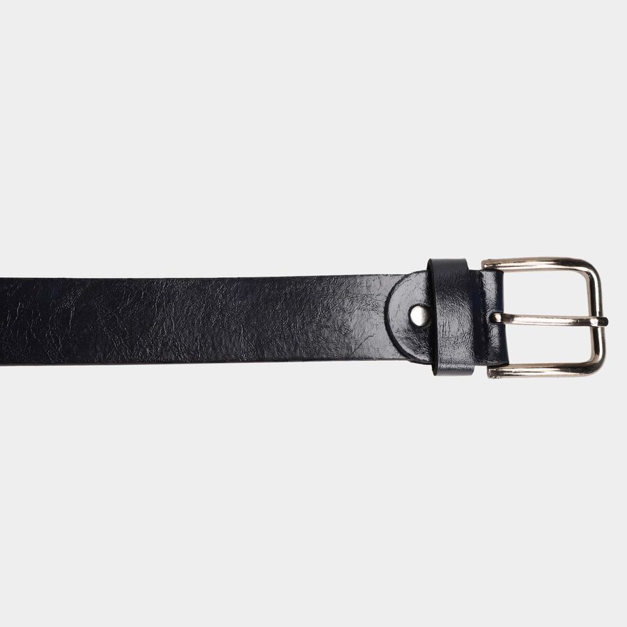 Men's Navy Blue Polyurethane Casual Belt, , large image number null