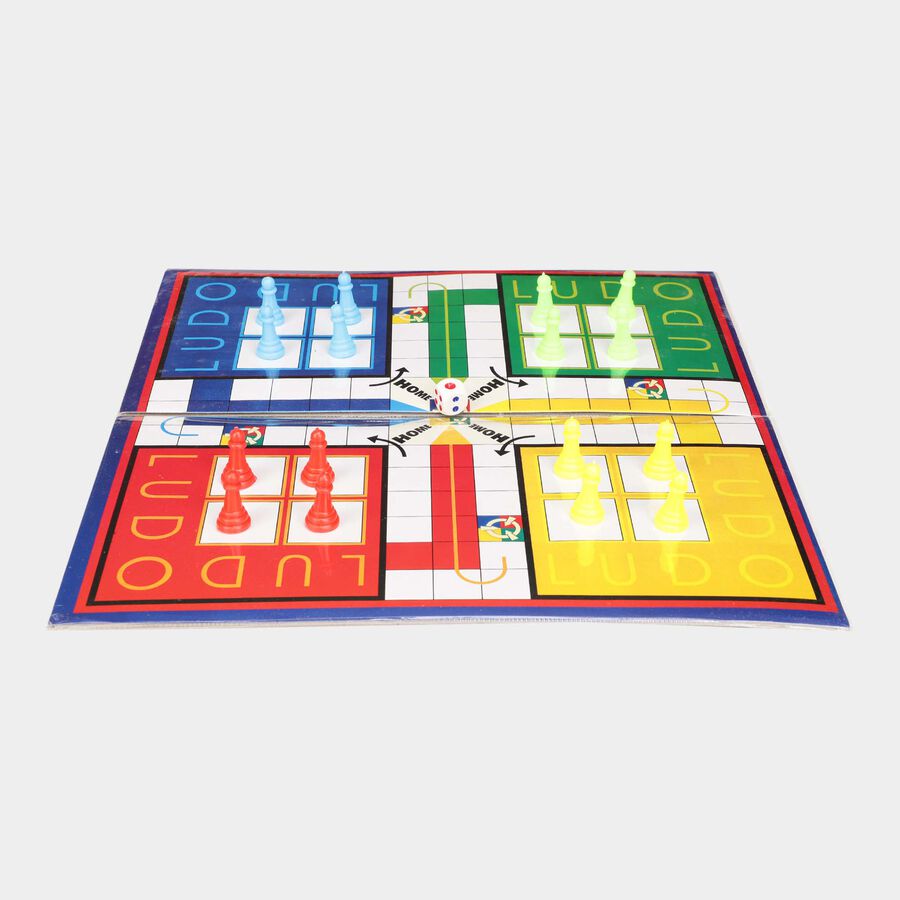 Cardboard Ludo Game -Colour/Design May Vary, , large image number null