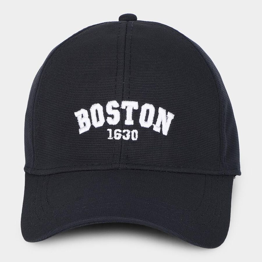 Men's Dark Blue Fabric Cap, , large