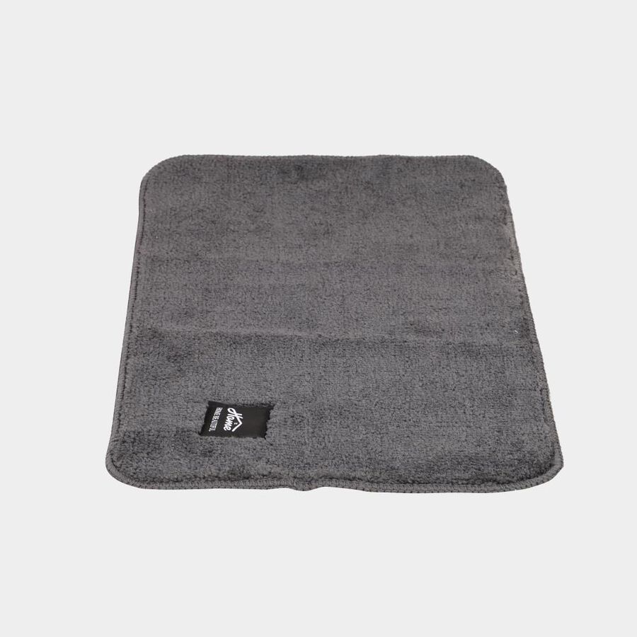 Anti-Skid Grey Microfiber Door Mat, , large
