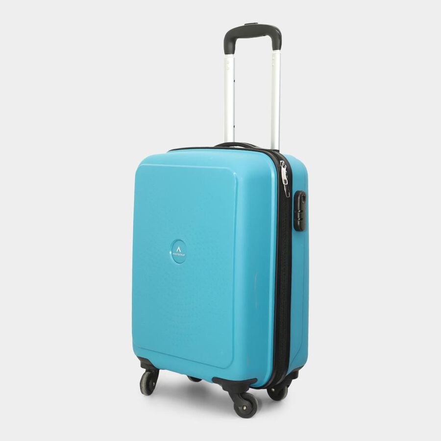 4-Wheel Light Blue Polypropylene Hard Case Trolley, Small, , large image number null