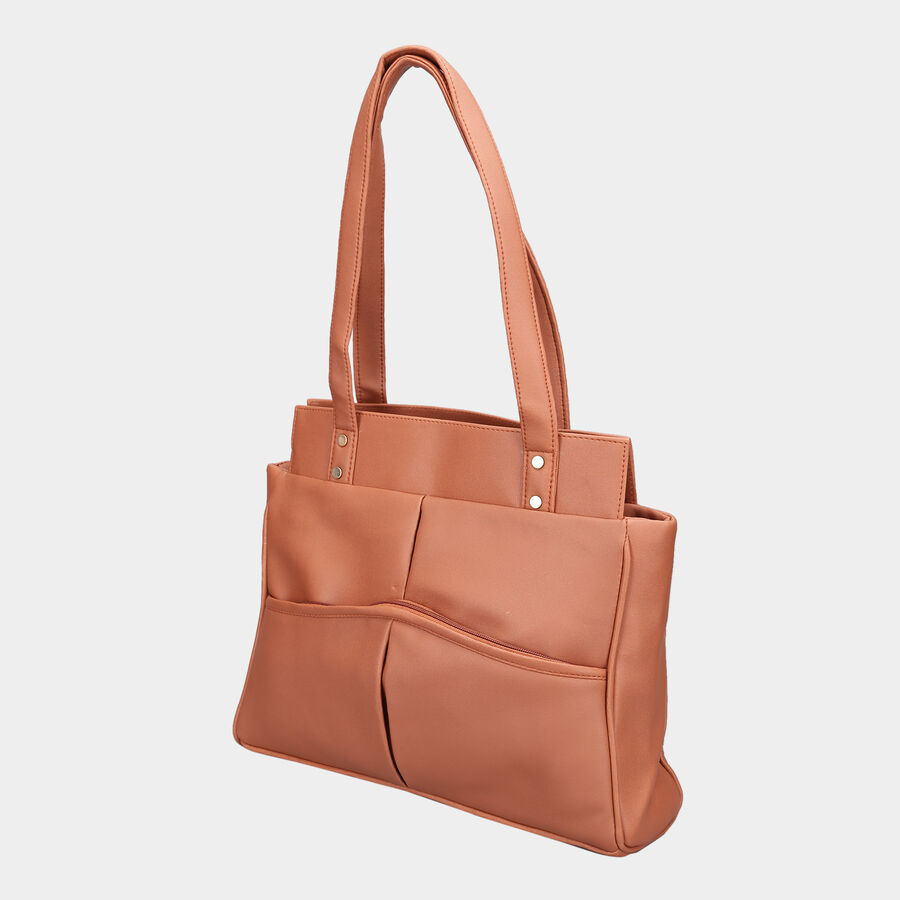 Women Solid Tan Handbag, , large image number null
