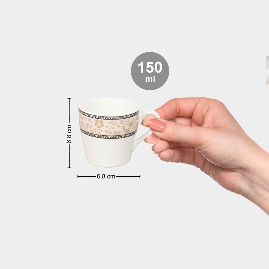 150 ml Bone China Cup, Set of 6, , large image number null