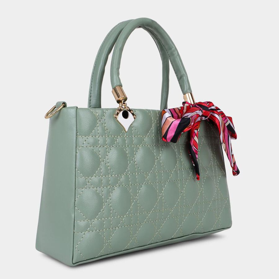 Women's Light Green Polyurethane Hand Bag, , large image number null