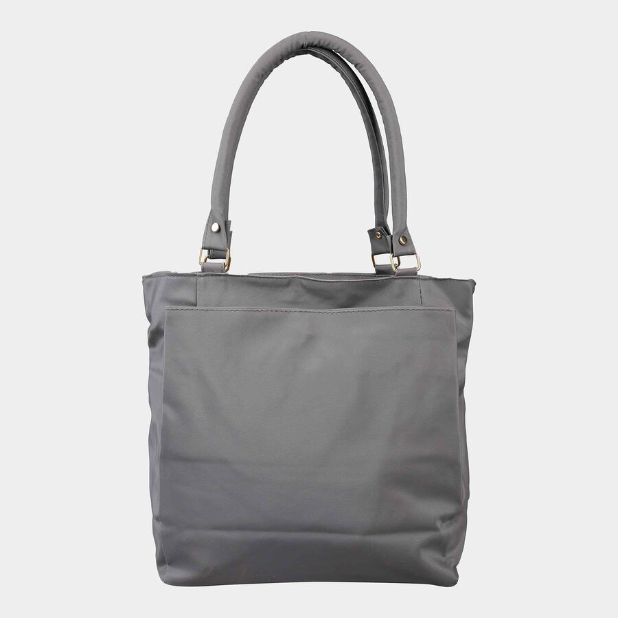 Women's Grey Polyurethane Tote Bag, , large image number null