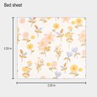 White Microfiber Double Bedsheet with Pillow Cover, , small