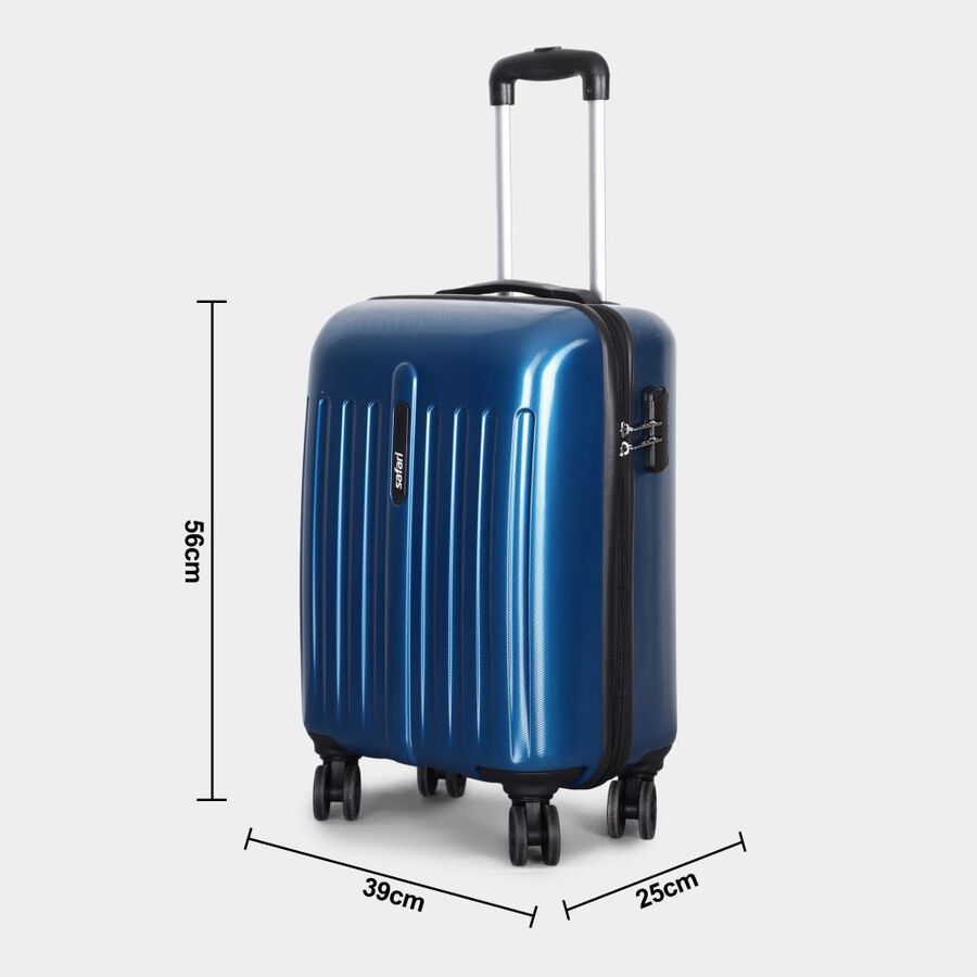 8-Wheel Dark Blue Polypropylene Hard Case Trolley, Small, , large image number null