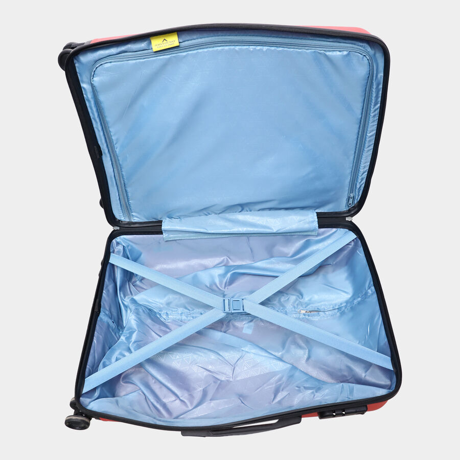 8-Wheel Red PVC Matee Hard Case Trolley, Medium, , large image number null