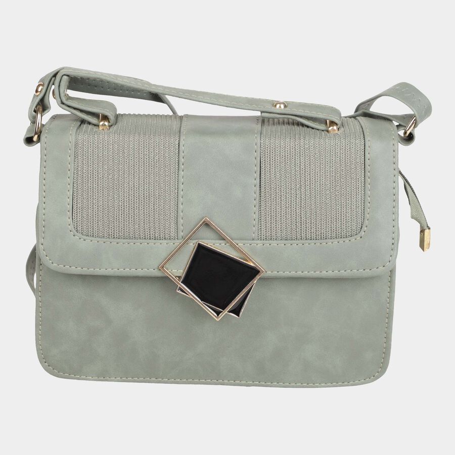 Women's Polyurethane Envelope/Zipper Sling Bag, , large image number null