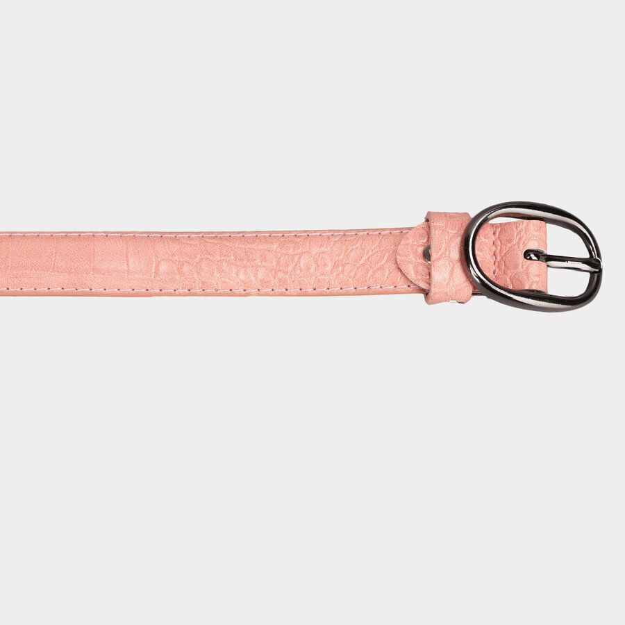 Women's Pink Polyurethane Belt, , large image number null