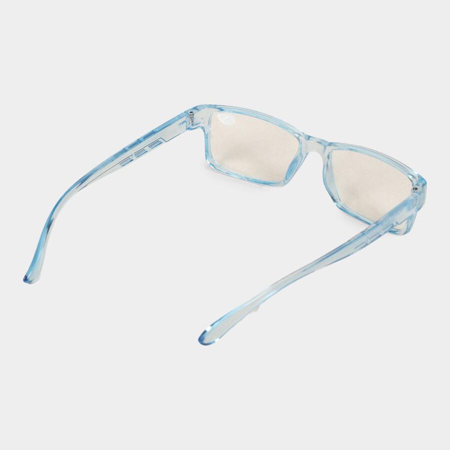 Men's Plastic Clear Glass Rectangle Sunglasses, , large image number null