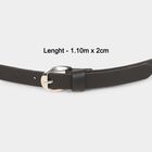 Women's Black Polyurethane Formal Belt, , small image number null