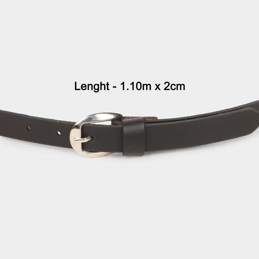 Women's Black Polyurethane Formal Belt, , large image number null