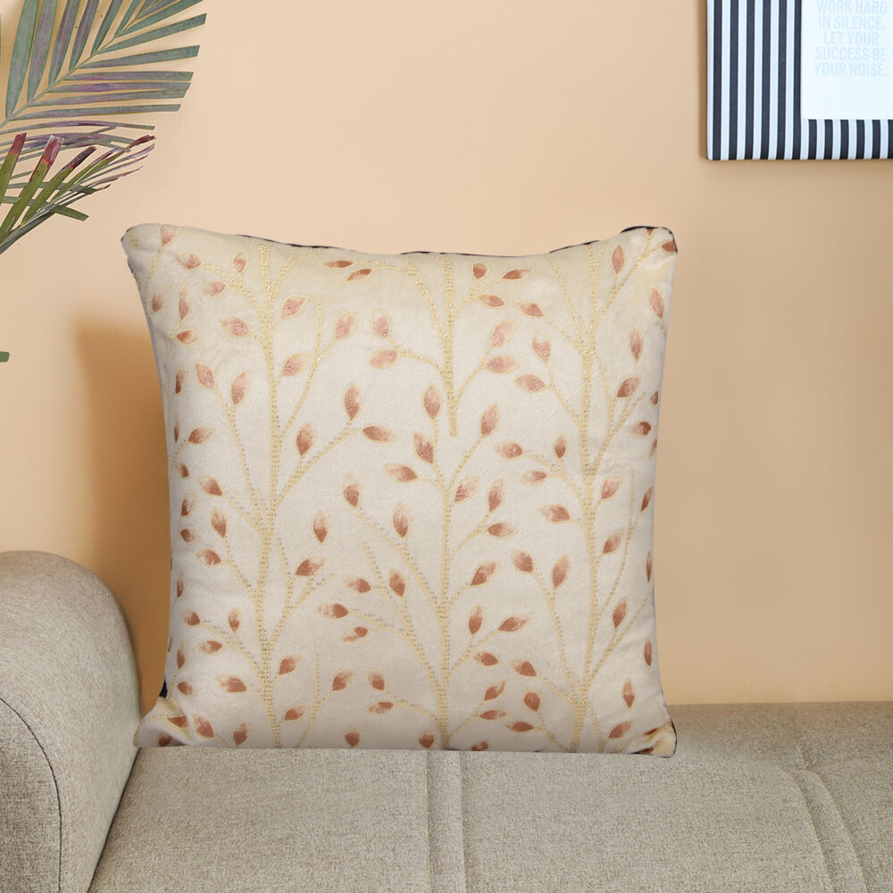 Home Beautiful                         Ivory Polyester Cushion