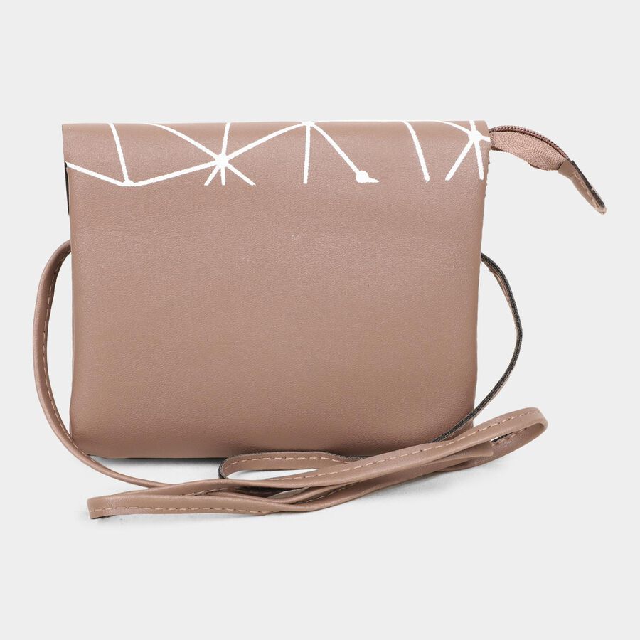 Women's Dark Pink Polyurethane Sling Bag, , large image number null