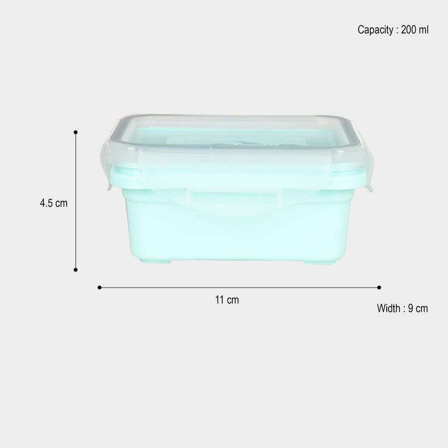 एयर-टाइट प्लास्टिक कंटेनर, 4 का सेट - 200 मिली, , large image number null
