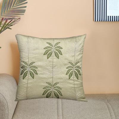 Green Polyester Cushion Cover