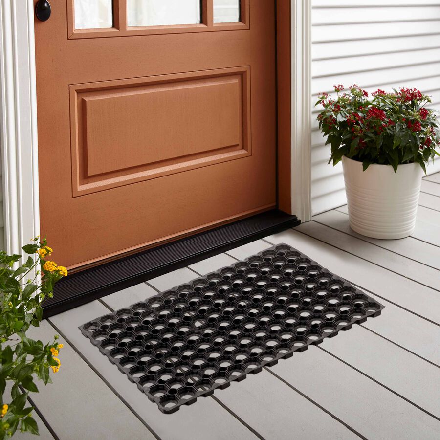 Anti-Skid Black Rubber Door Mat, , large image number null