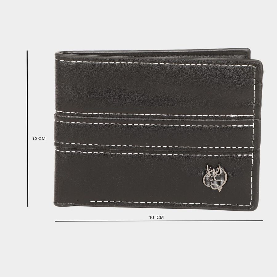 Men's Black Polyurethane Wallet, , large image number null