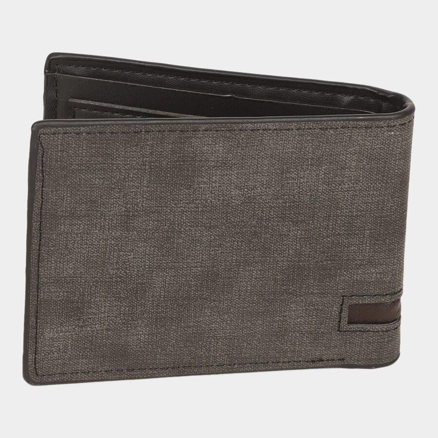 Men's Grey Polyurethane Wallet, , large image number null