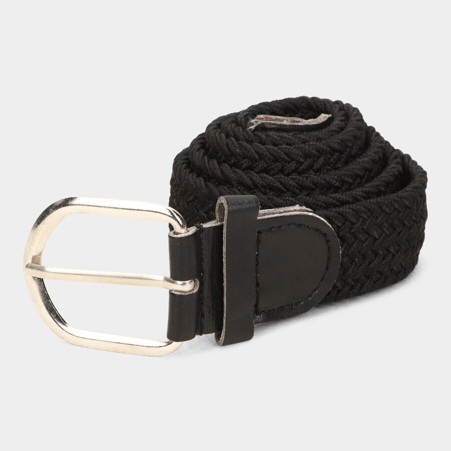 Women's Black Nylon And Polyester Belt, , large image number null