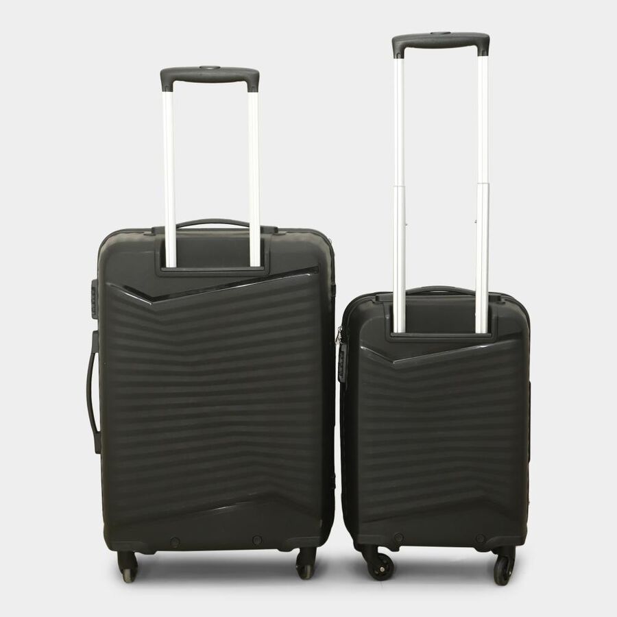 4-Wheel Black PVC Matee Hard Case Trolley, Small + Medium, , large image number null