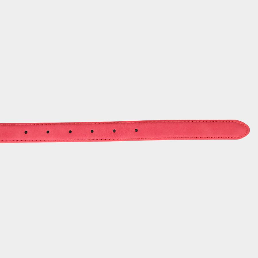 Women's Red Polyurethane Belt, , large image number null