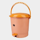 6L Orange Plastic Dustbin, , small