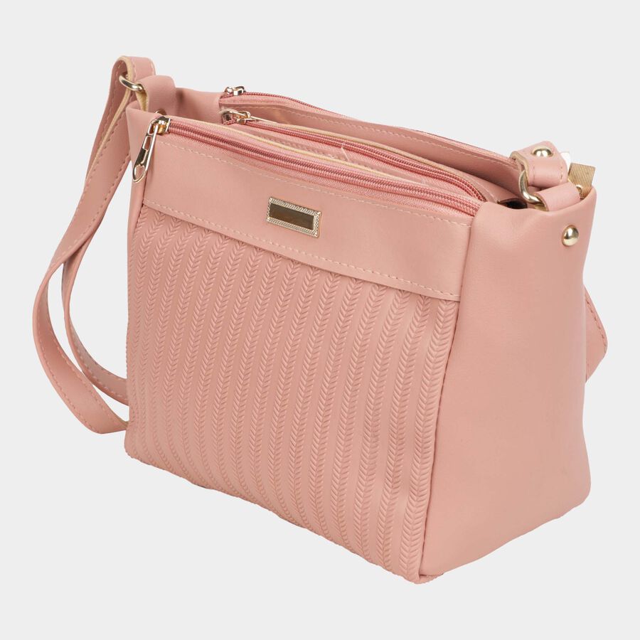Women's Polyurethane Envelope/Zipper Sling Bag, , large image number null