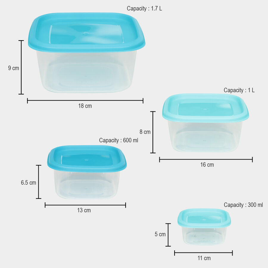 Plastic Container Set of 4, , large image number null