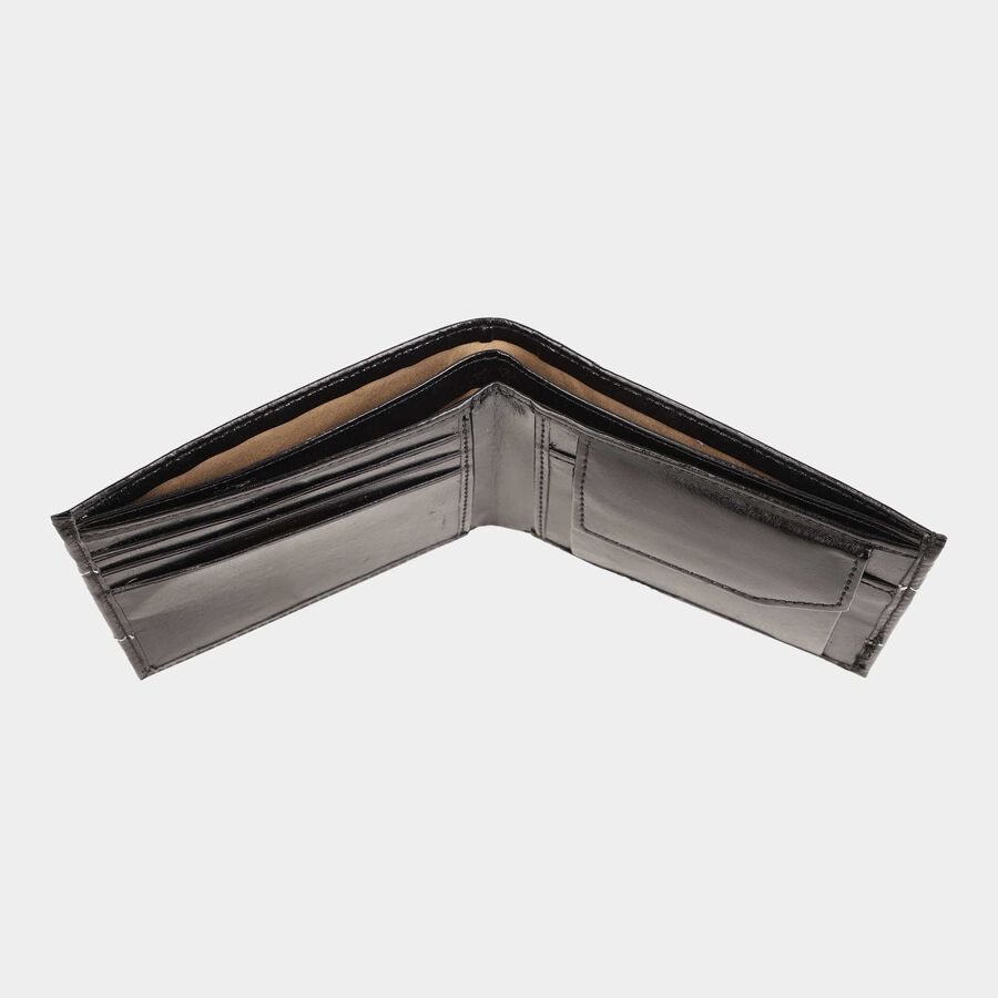 Men's Black Polyurethane Wallet, , large image number null