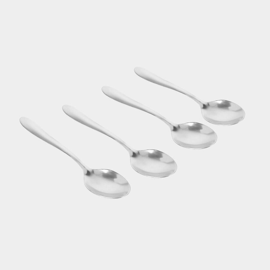 Set of 4 Stainless Steel Tea Spoons, , large image number null