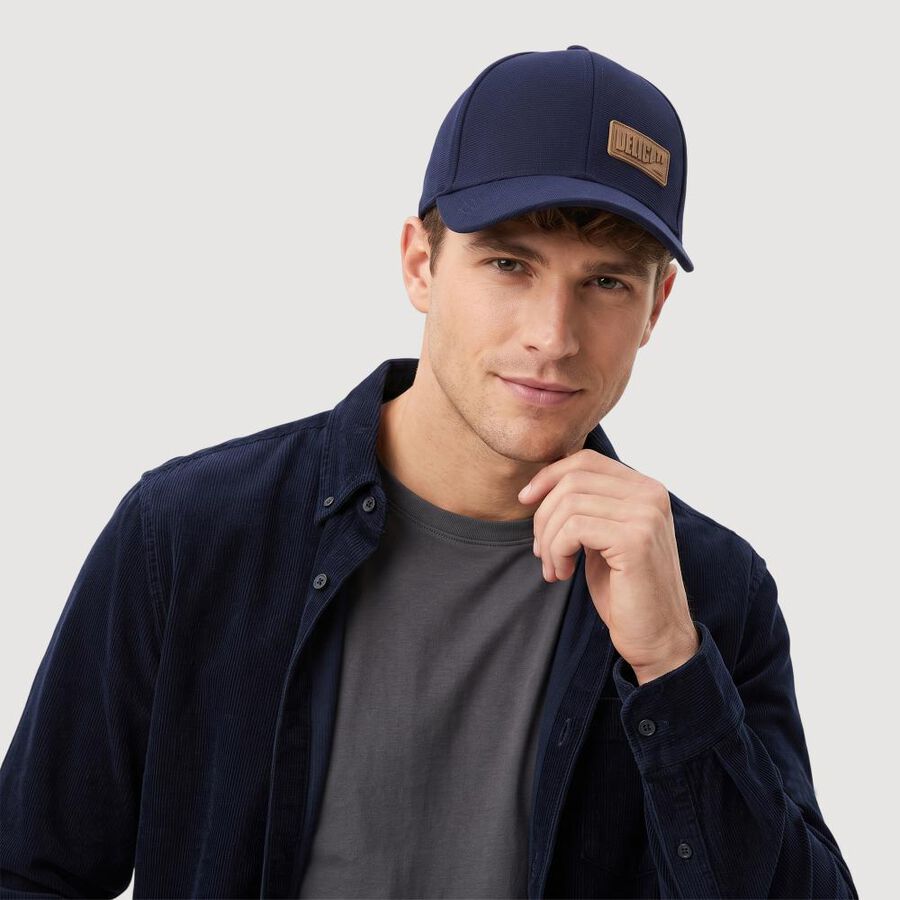 Men's Blue Fabric Cap, , large