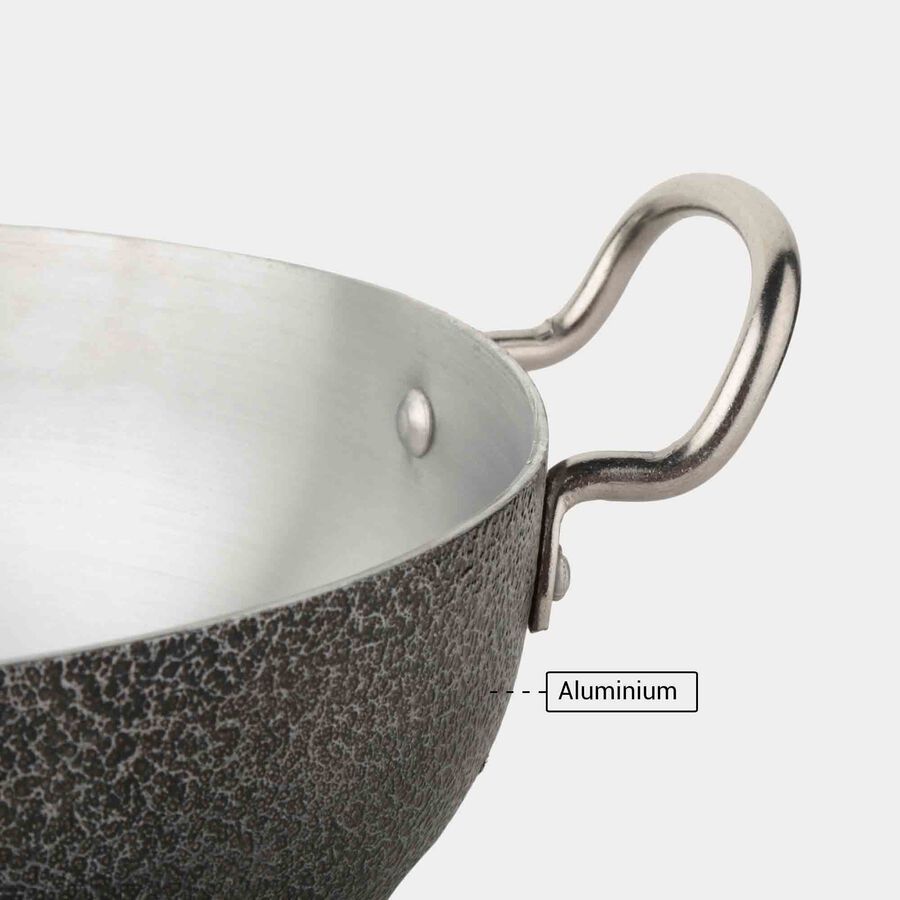 2 L Aluminum Kadhai, Induction Compatible, , large image number null