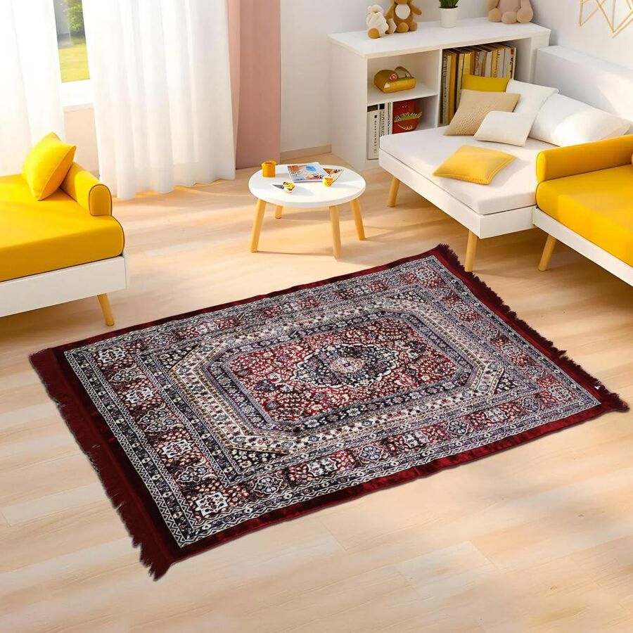 Maroon Polyester Carpet, , large