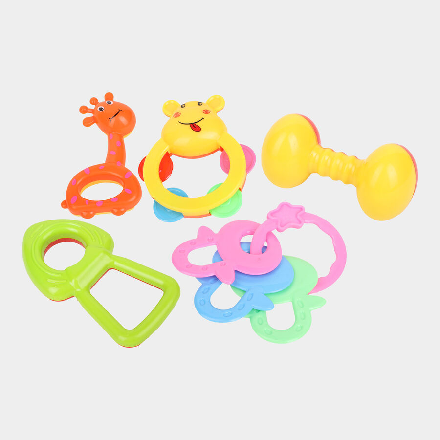 Baby Rattles, Set of 5 - Color/Design May Vary(Colour/Design May Vary), , large image number null
