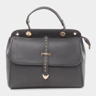 Women's Dark Grey Polyurethane Tote Bag, , small image number null