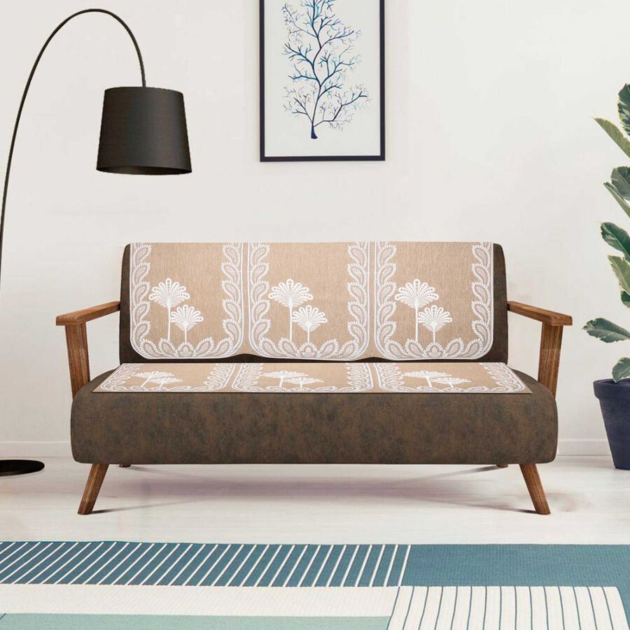 Brown Polyester Sofa Cover, , large image number null