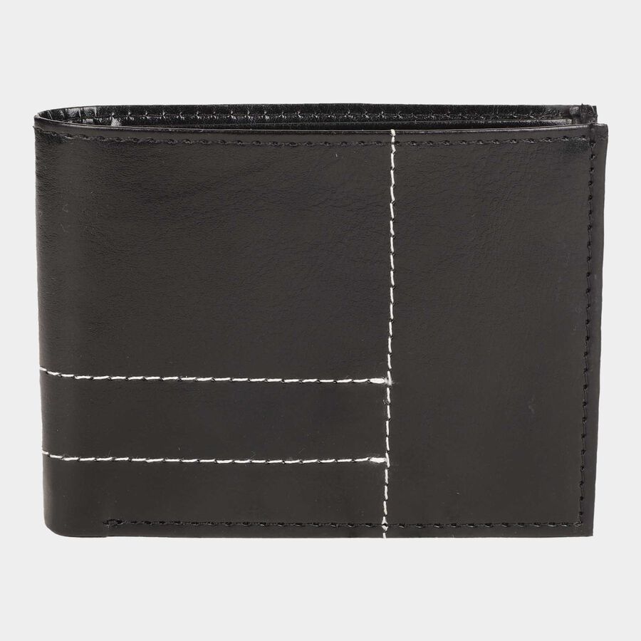 Men's Black Polyurethane Wallet, , large image number null